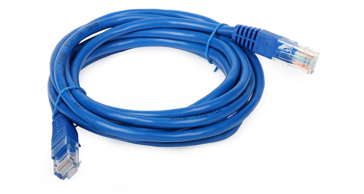 Ethernet cables are commonly found