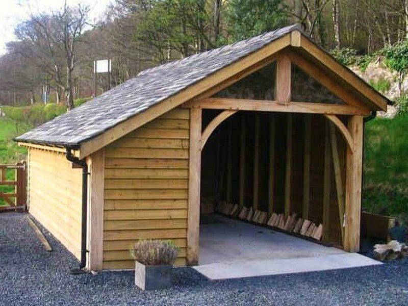 деревянный гараж для дачи