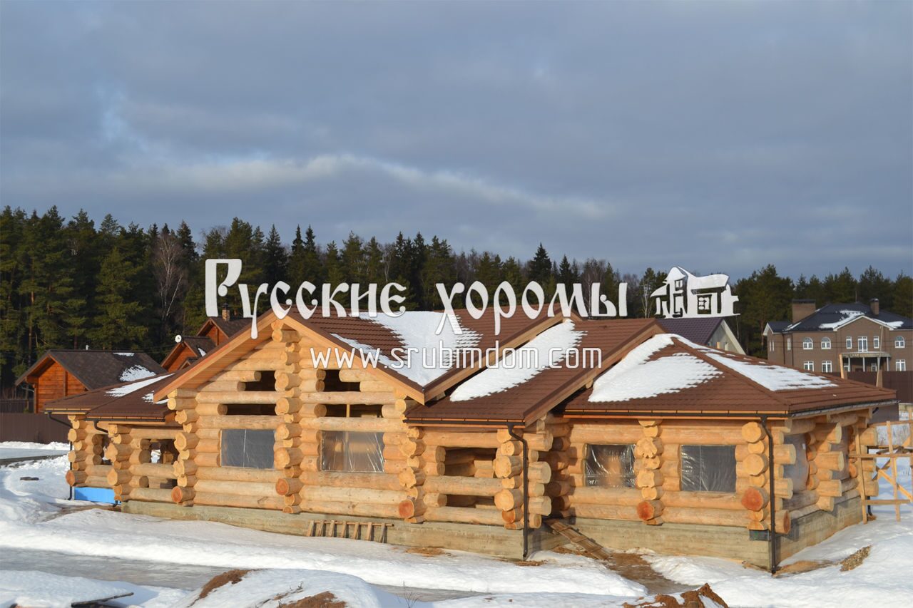 Рубленные бани из кедра - баня 400 мм "Здехово"