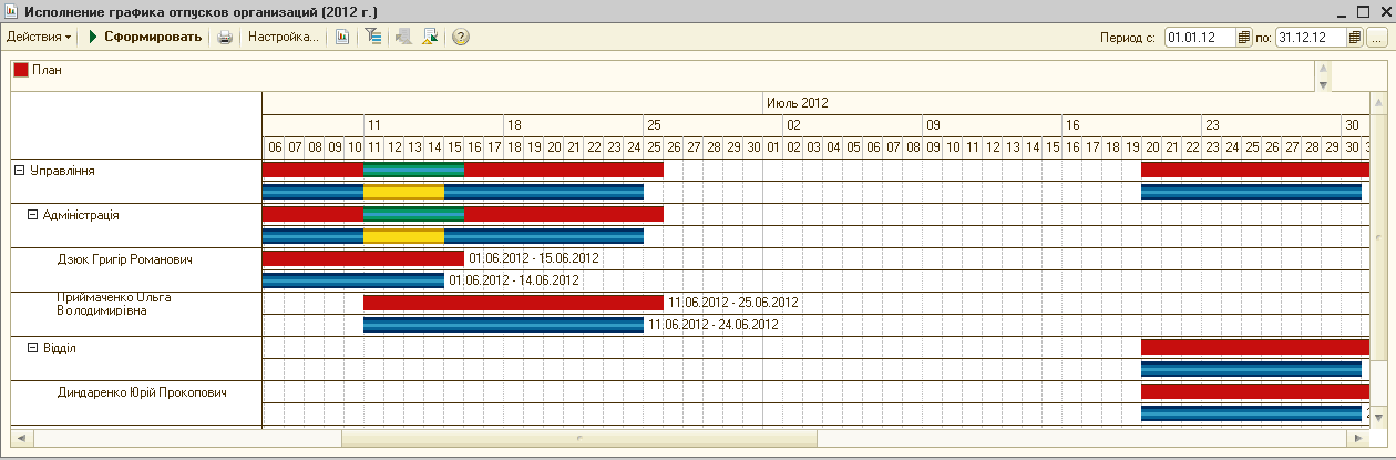 Excel график отпусков 2024