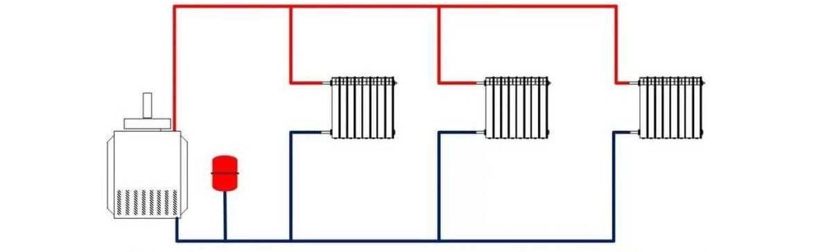 двухтрубная схема отопления