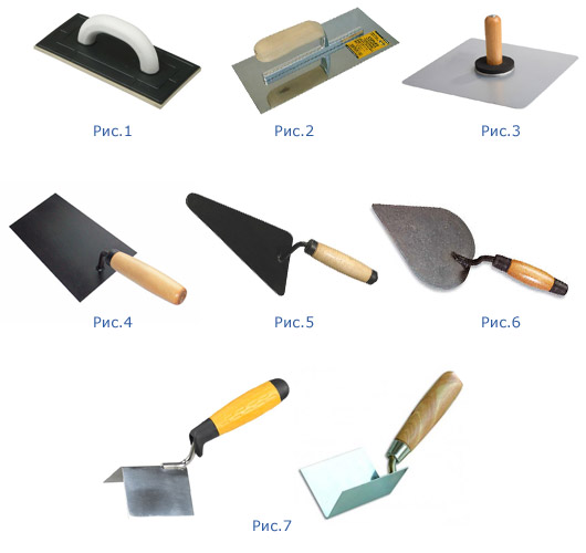 Инструменты для нанесения штукатурки